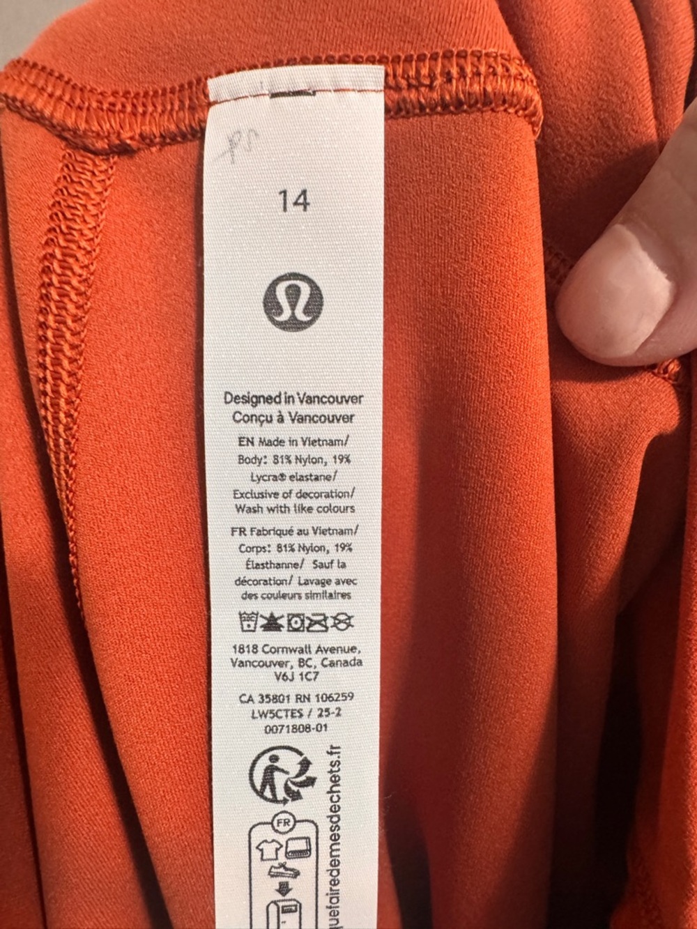 Lululemon Align High-Rise Leggings Pant 28" Orange - Picture 6 of 10